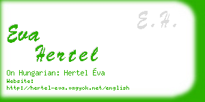 eva hertel business card